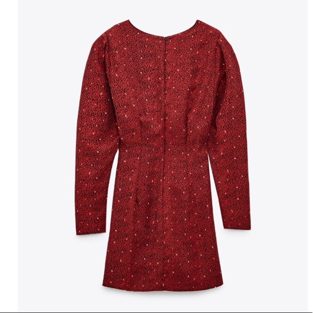 ZARA ruching Printed dress - Picture 10 of 14